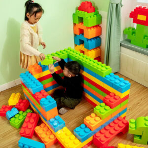 Large Plastic Brick Block Toy Plastic Building Blocks for Preschool Kids Building Castle Ball Pit